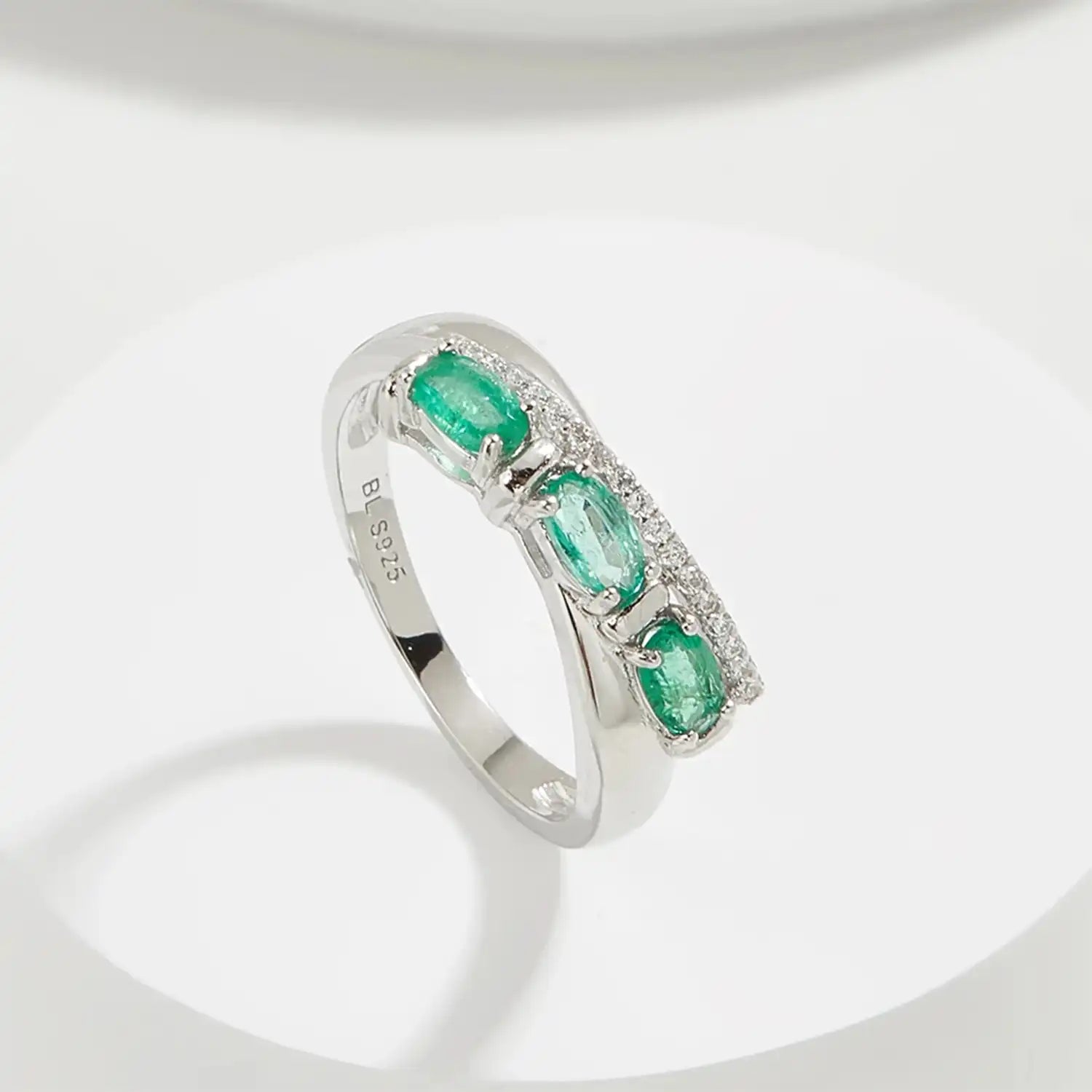 Zambia Green Emerald Sterling Silver Ring